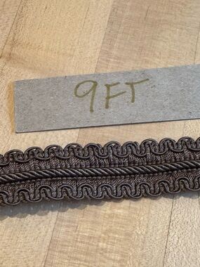 Decorative chocolate Brown Gimp Braid Trim - 9ft/3 yards